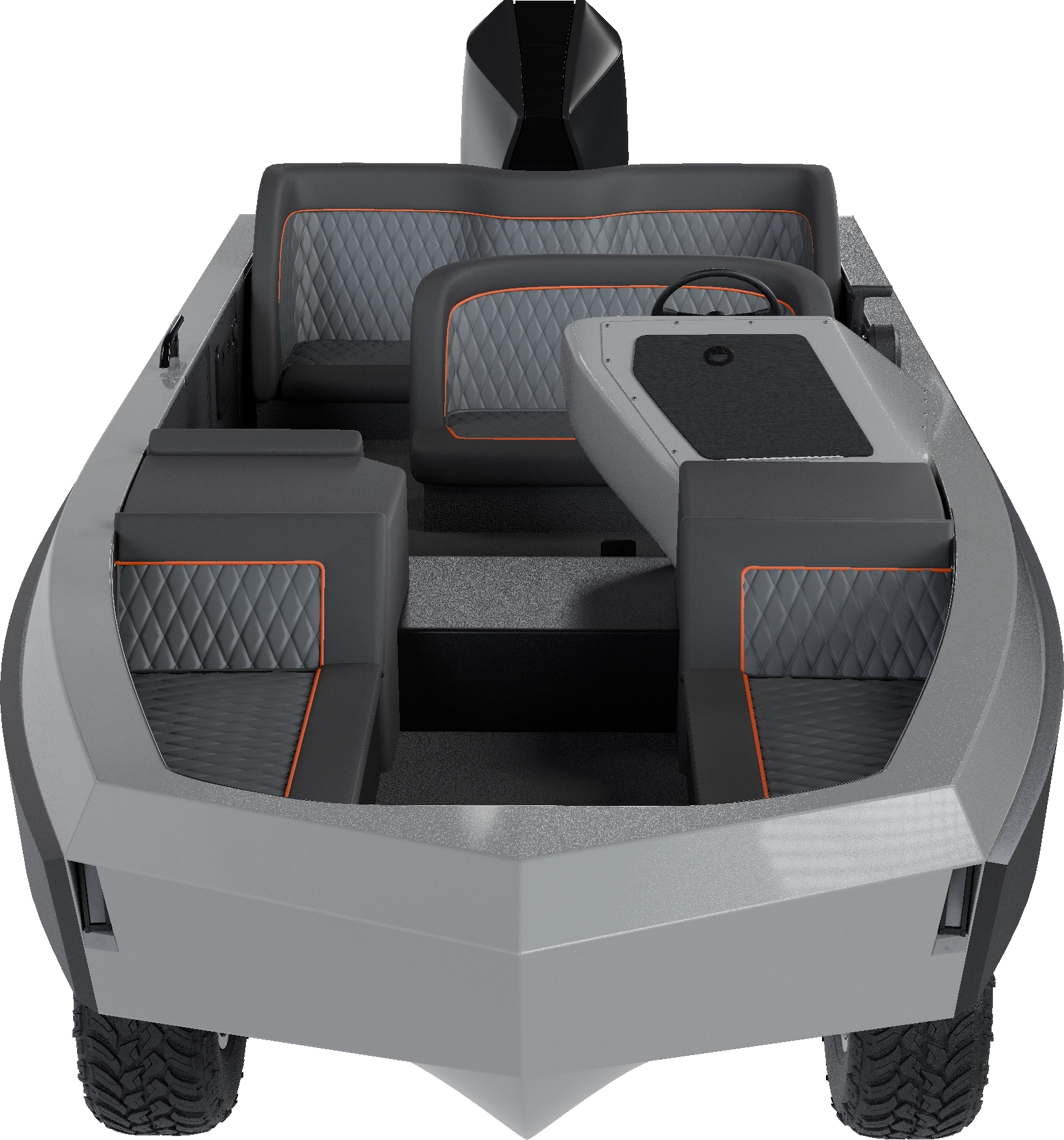 Cool grey amphibious Car for water & land