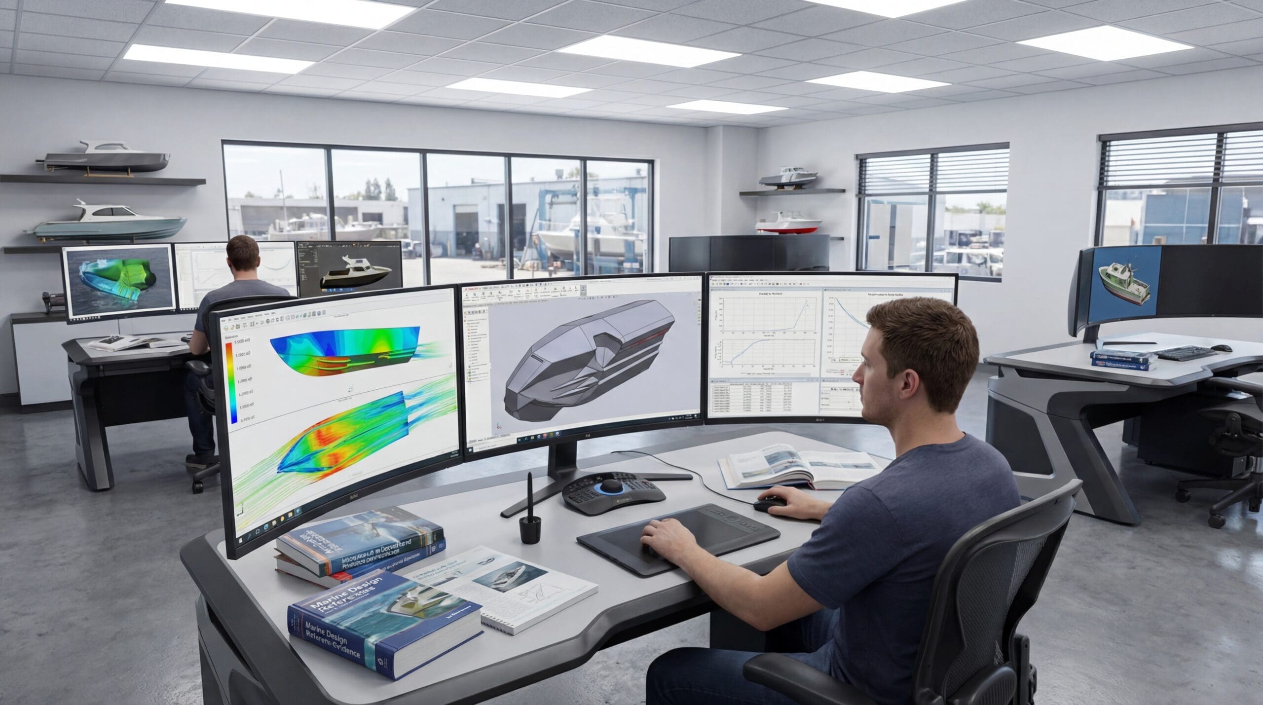 Expert working on WaterCar Hull Design