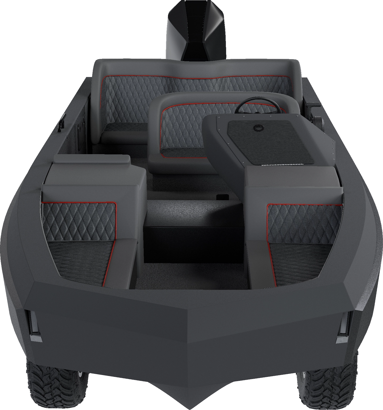 Shadow gray colour electric amphibious vehicle