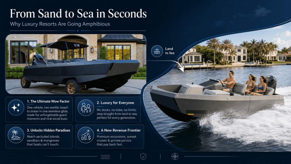 Why Are the Worlds Top Resorts Actually Investing in Amphibious Vehicles - WaterCar Advantages of Watercar for Luxury Resorts